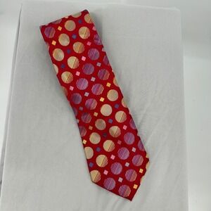 The Big Knot by‎ Steven Land Red Silk Tie Polka Dot Pattern